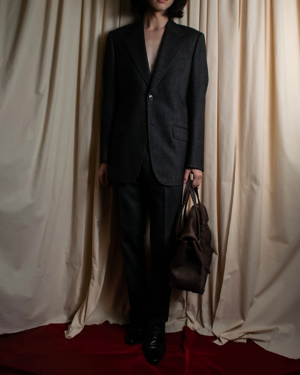 "GUCCI" 90's Tom Ford period bird eye weave set up