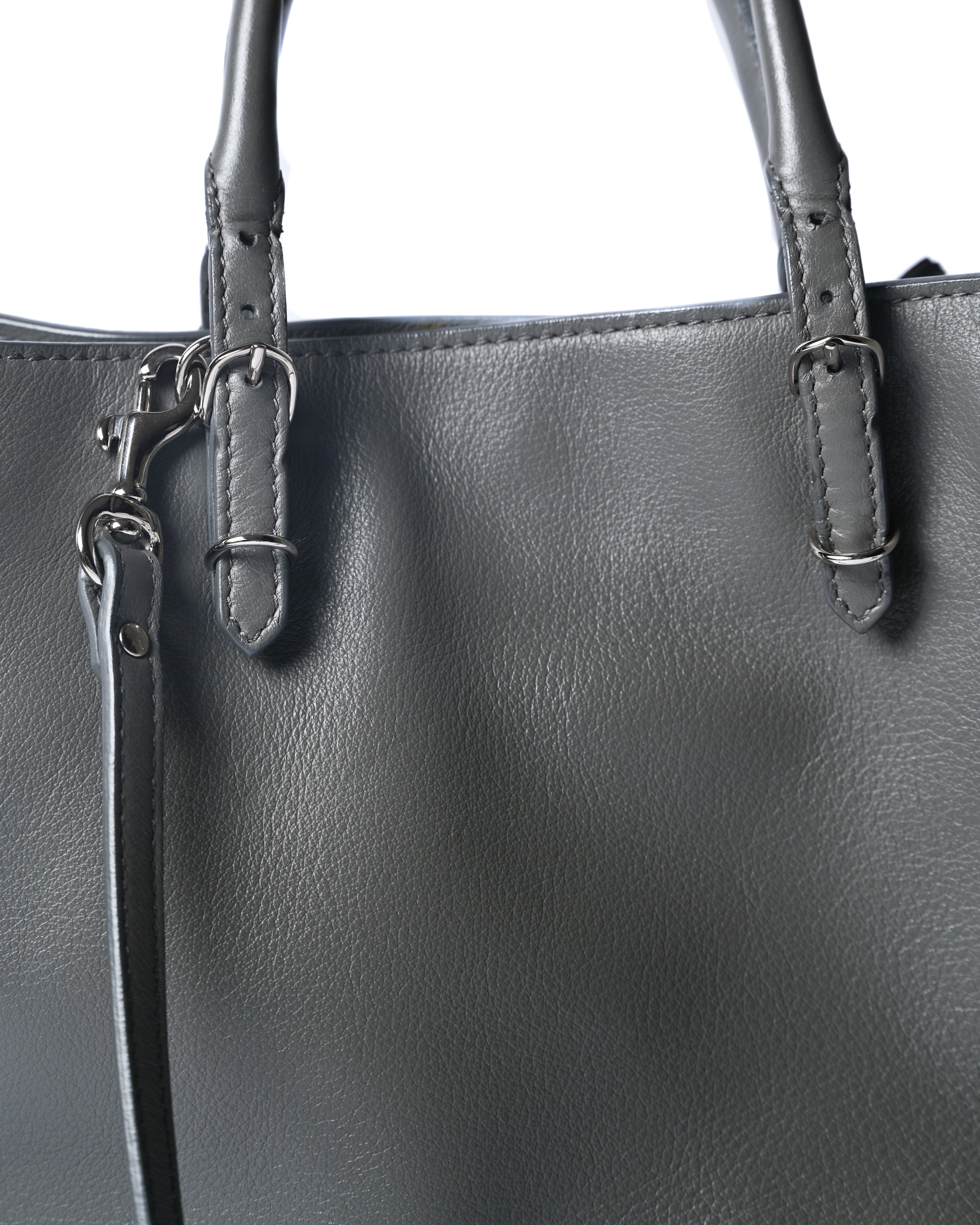 BALENCIAGA/ “Papier A6 ” Zip Around 2 Way Handbag Gray