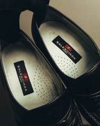 "BALENCIAGA" 80's-90's Textured leather tassel loafers