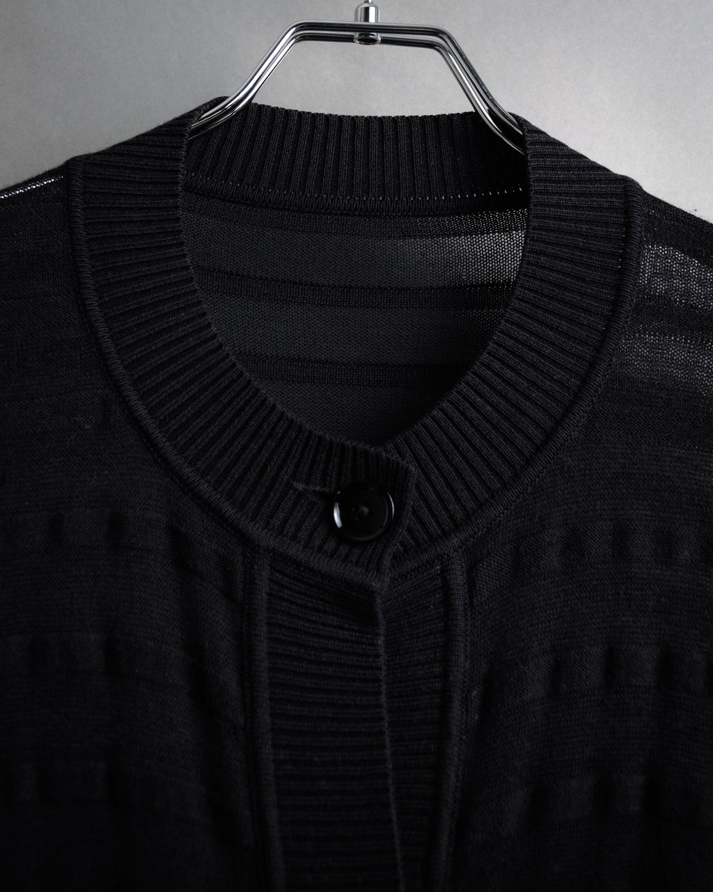 “Maison Martin Margiela” 2000’s Sheer shadow stripe long cardigan