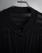 “Maison Martin Margiela” 2000’s Sheer shadow stripe long cardigan