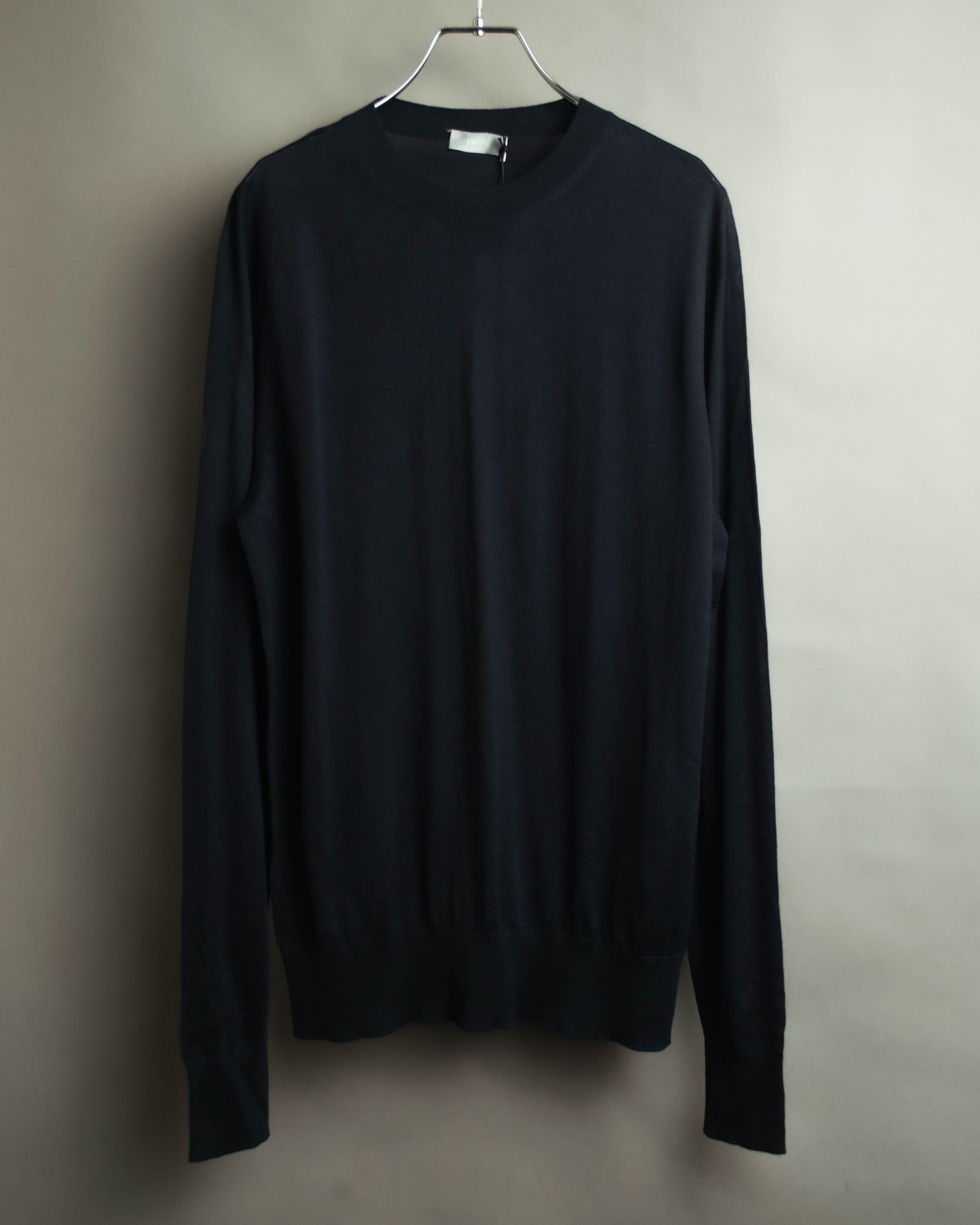 "DIOR" 2010's Minimal bee embroidered wool crewneck sweater