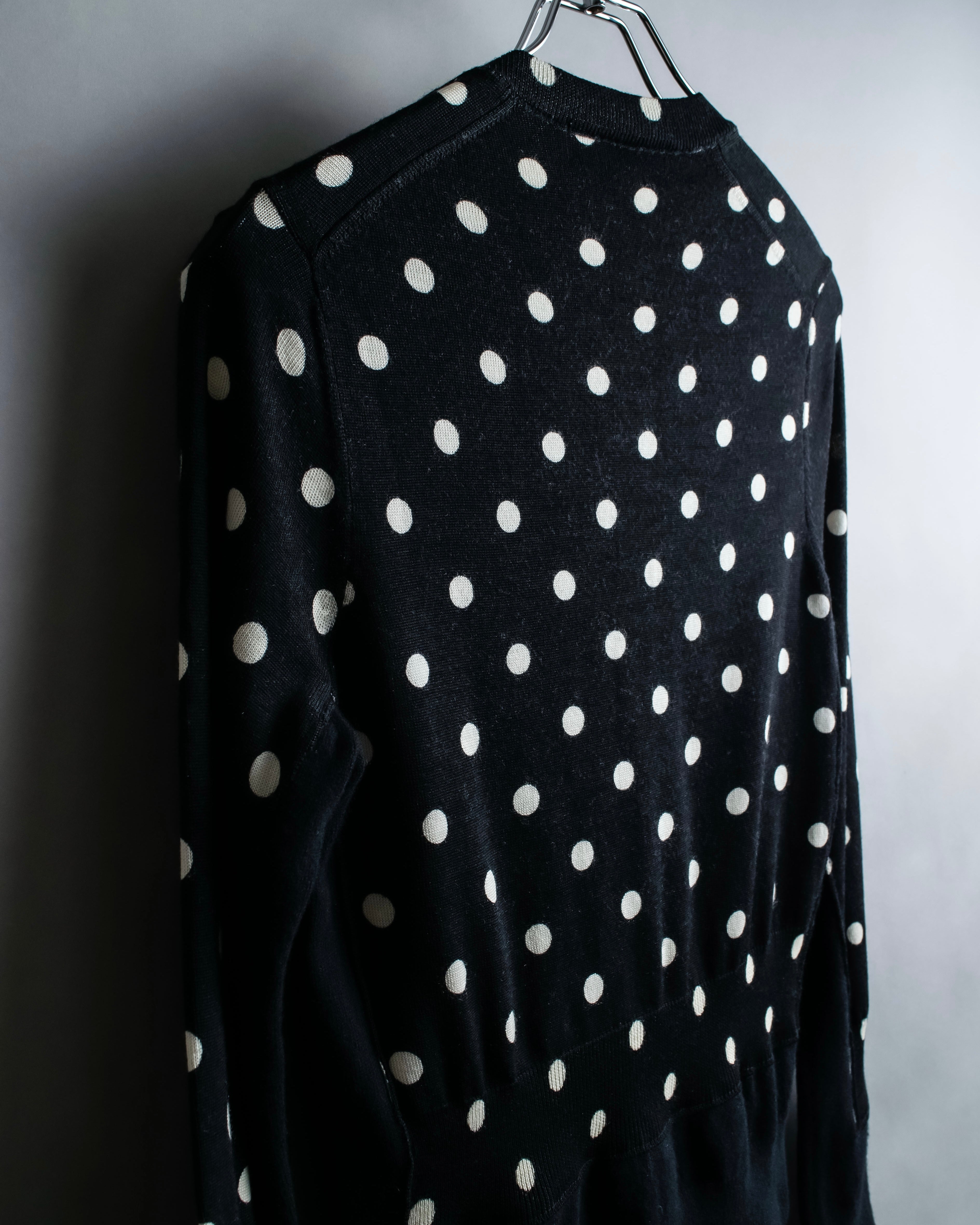 “Comme des Garçons Comme des Garçons“ Dot patterned wool knit cardigan
