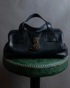 "GUCCI" Vintage gold metal fittings mini doctor bag