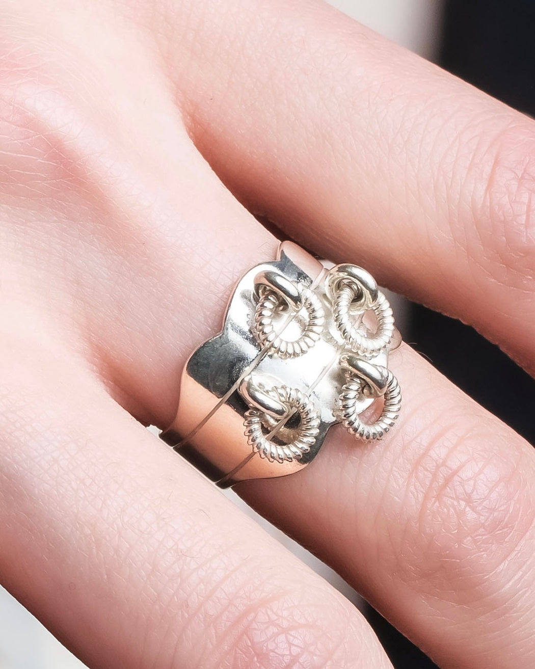 "Karasjok" Circular motif silver ring