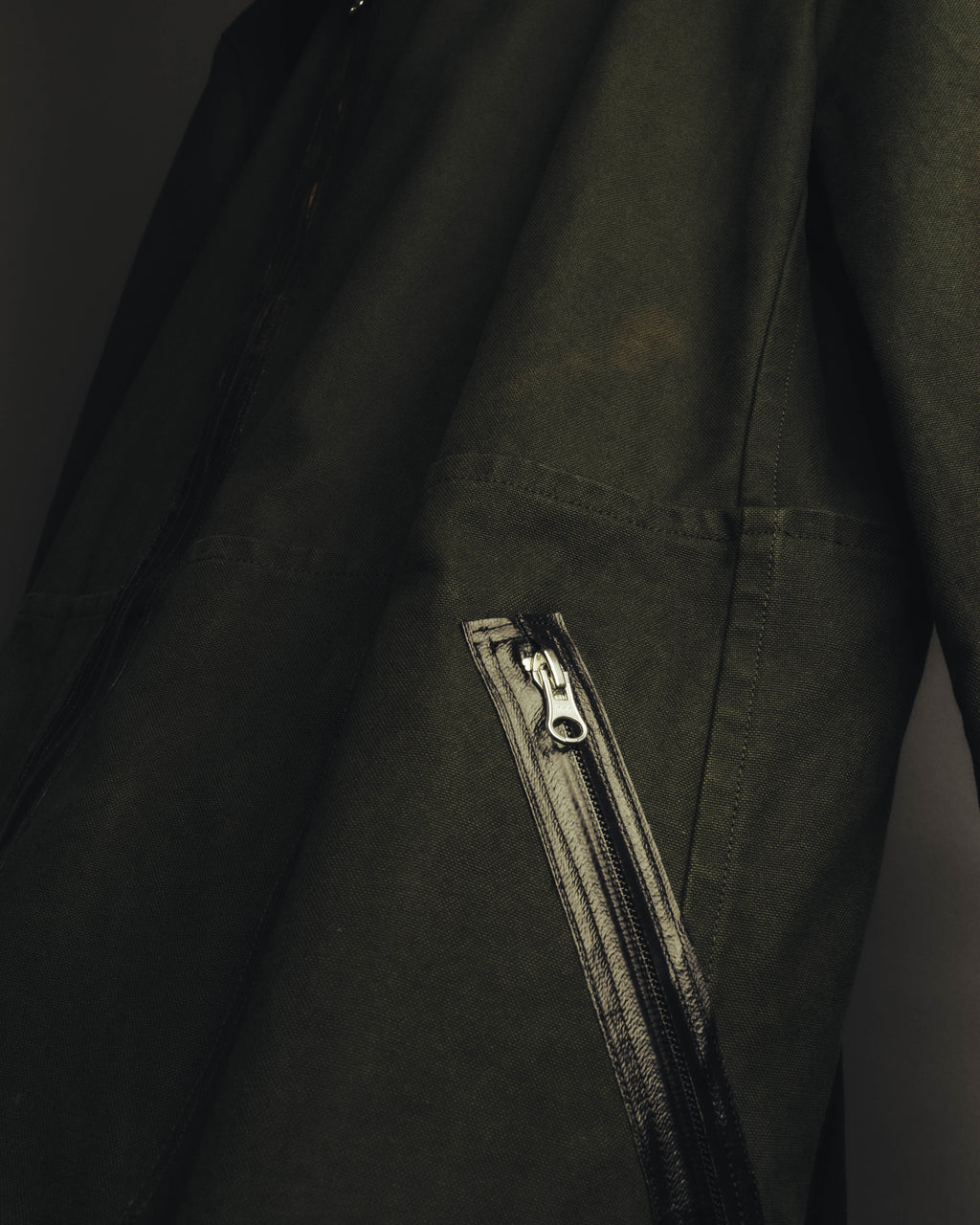-SPECIAL- "COMME des GARÇONS HOMME" 03AW Asymmetric zip long coat