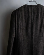 "DOLCE & GABBANA" Fringe scarf included double-breasted coat