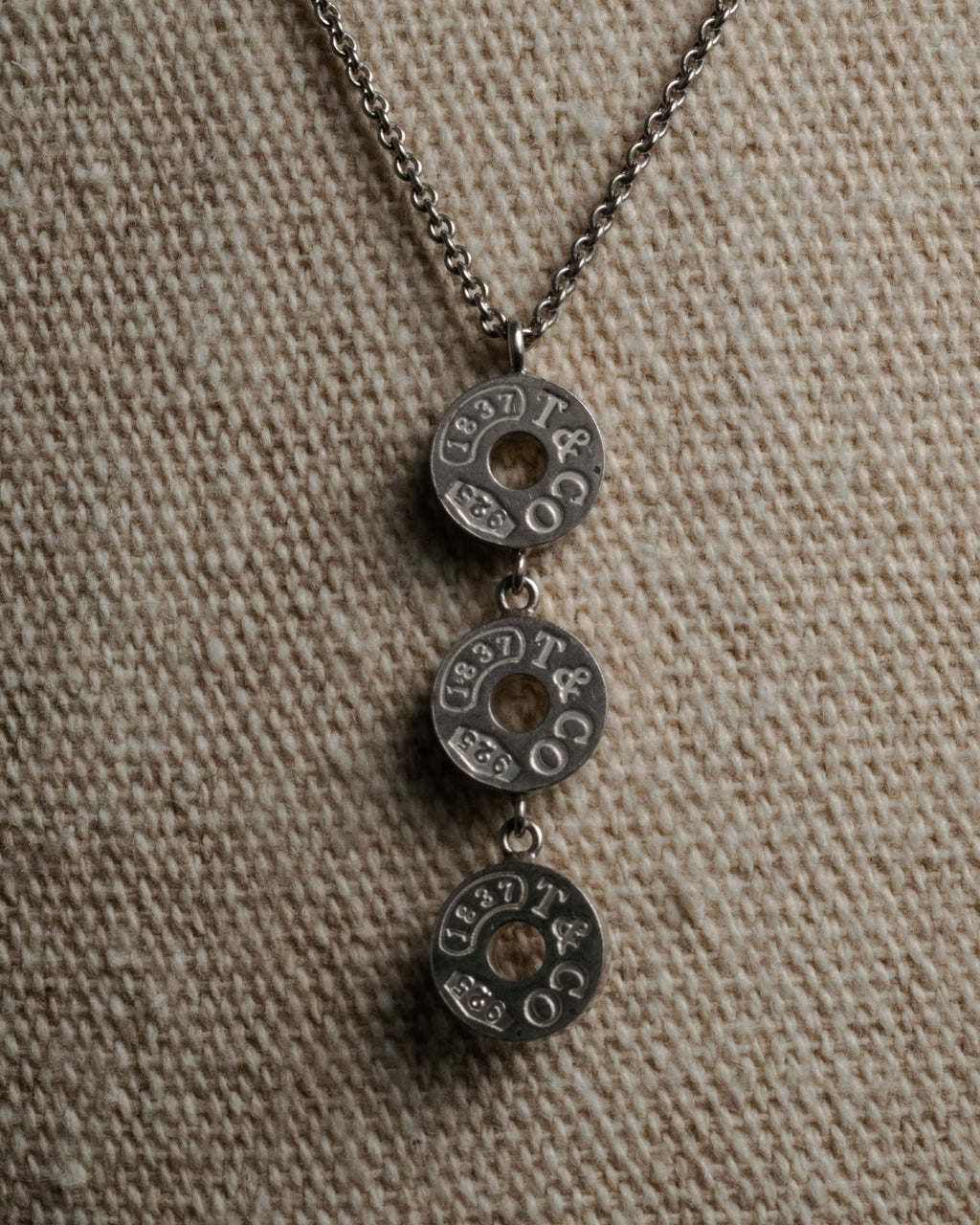 “TIFFANY & CO.” 2000’s 1837 three drop circle pendant
