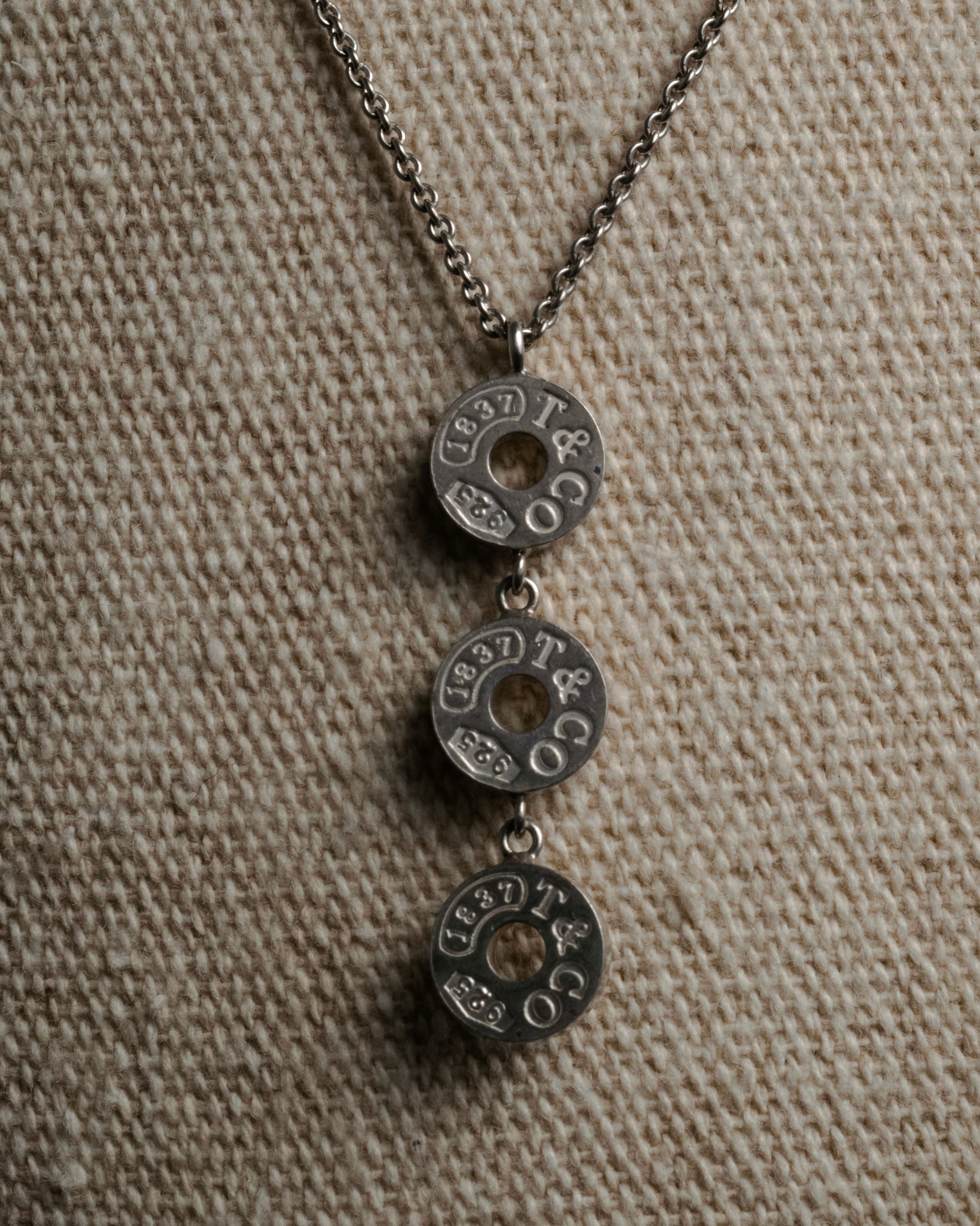 “TIFFANY & CO.” 2000’s 1837 three drop circle pendant