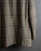 "BURBERRYS" Windowpane pattern tweed tailored jacket