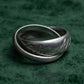 “Celine” Silver 925 engraved double ring