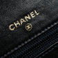 "CHANEL" Matelasse design coco mark engraved pouch