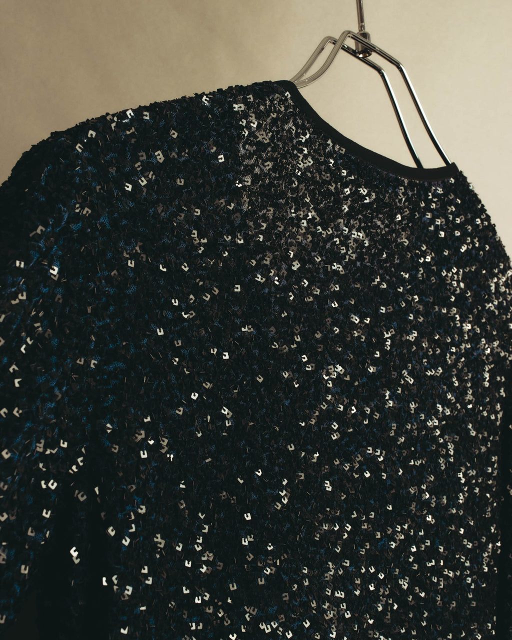 "MARINA RINALDI" 00's-10's Sequined lace long sleeve top