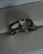 "Christian Dior" 00’s industrial solitaire crystal signet ring