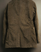 “GIORGIO ARMANI” 90’s-00’s Suede-effect multi-pocket tailored field jacket