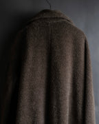 "Max Mara" Alpaca mix brown stand collar long coat