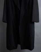 "Y's" Sharp lapel draping tailored coat