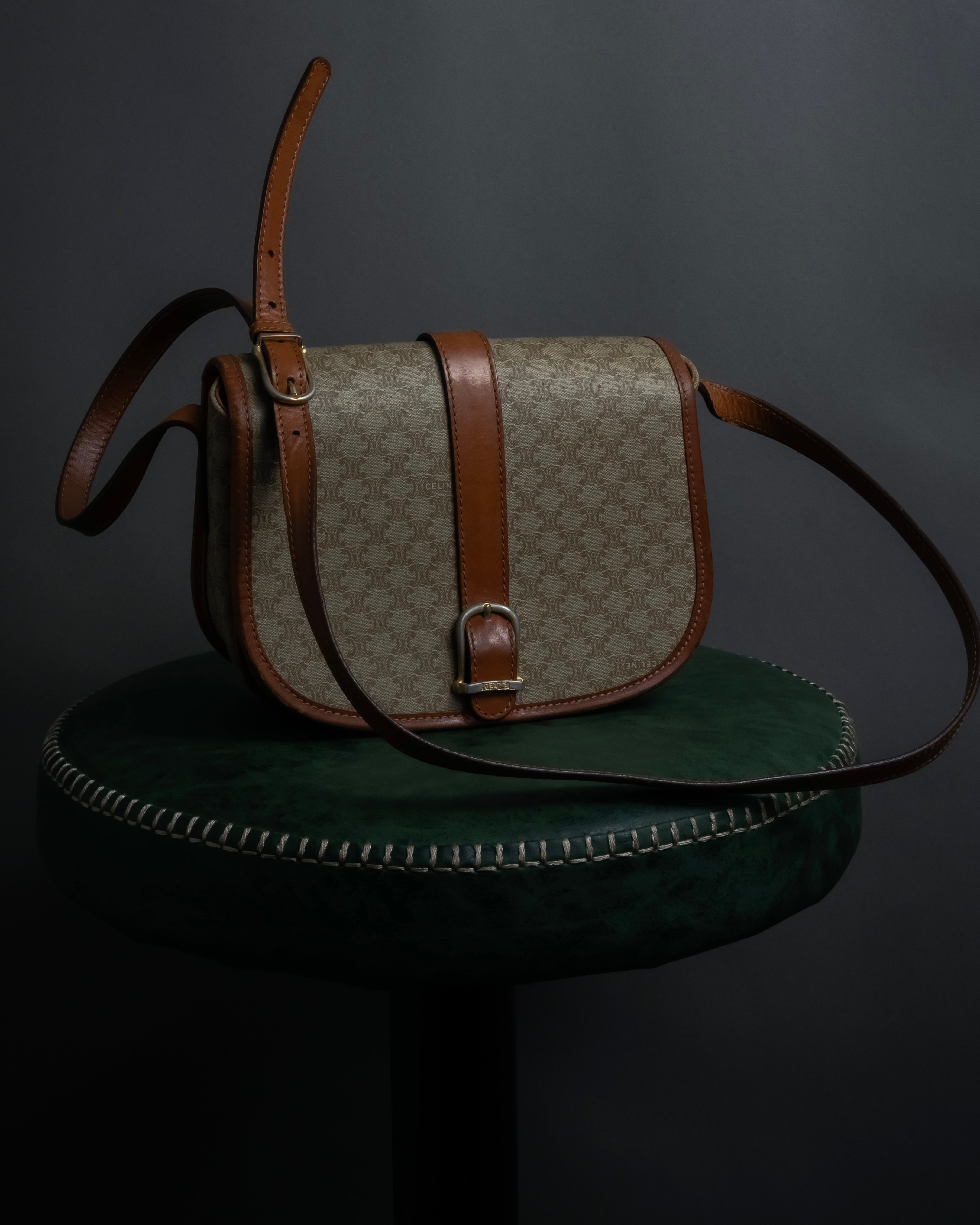 "CELINE Macadam pattern combination shoulder bag