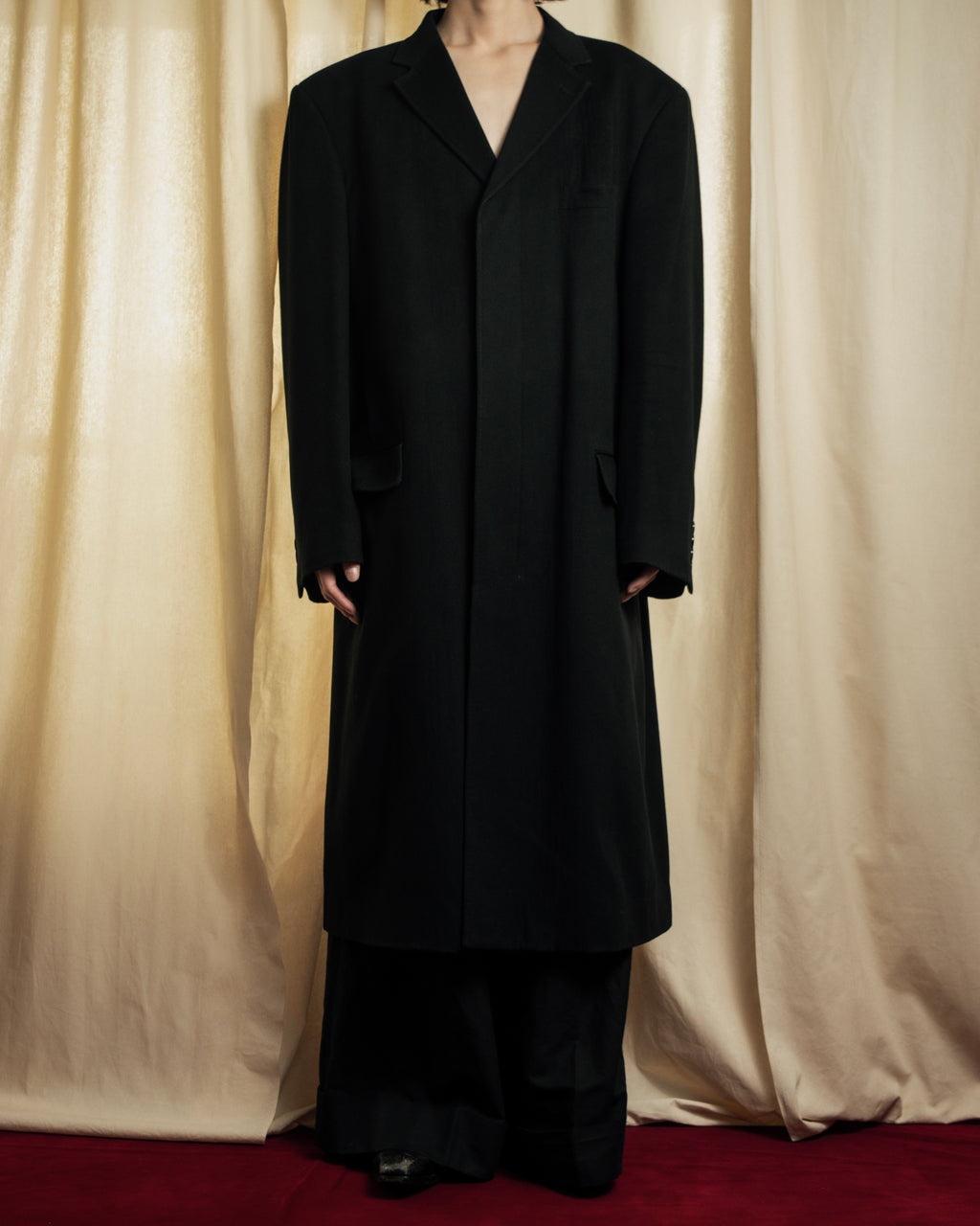 "Ermenegildo Zegna" Drapey finish 100% cashmere cloth chester coat