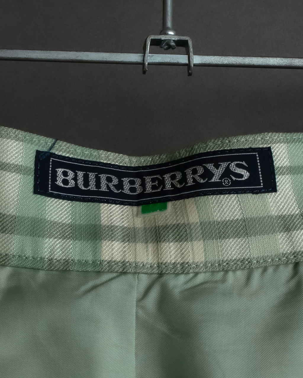 "BURBERRYS" Mint green check pattern skirt type set up