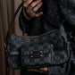 "LOEWE" Repeated anagram pattern outside pocket detail hobo bag