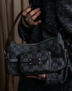 "LOEWE" Repeated anagram pattern outside pocket detail hobo bag