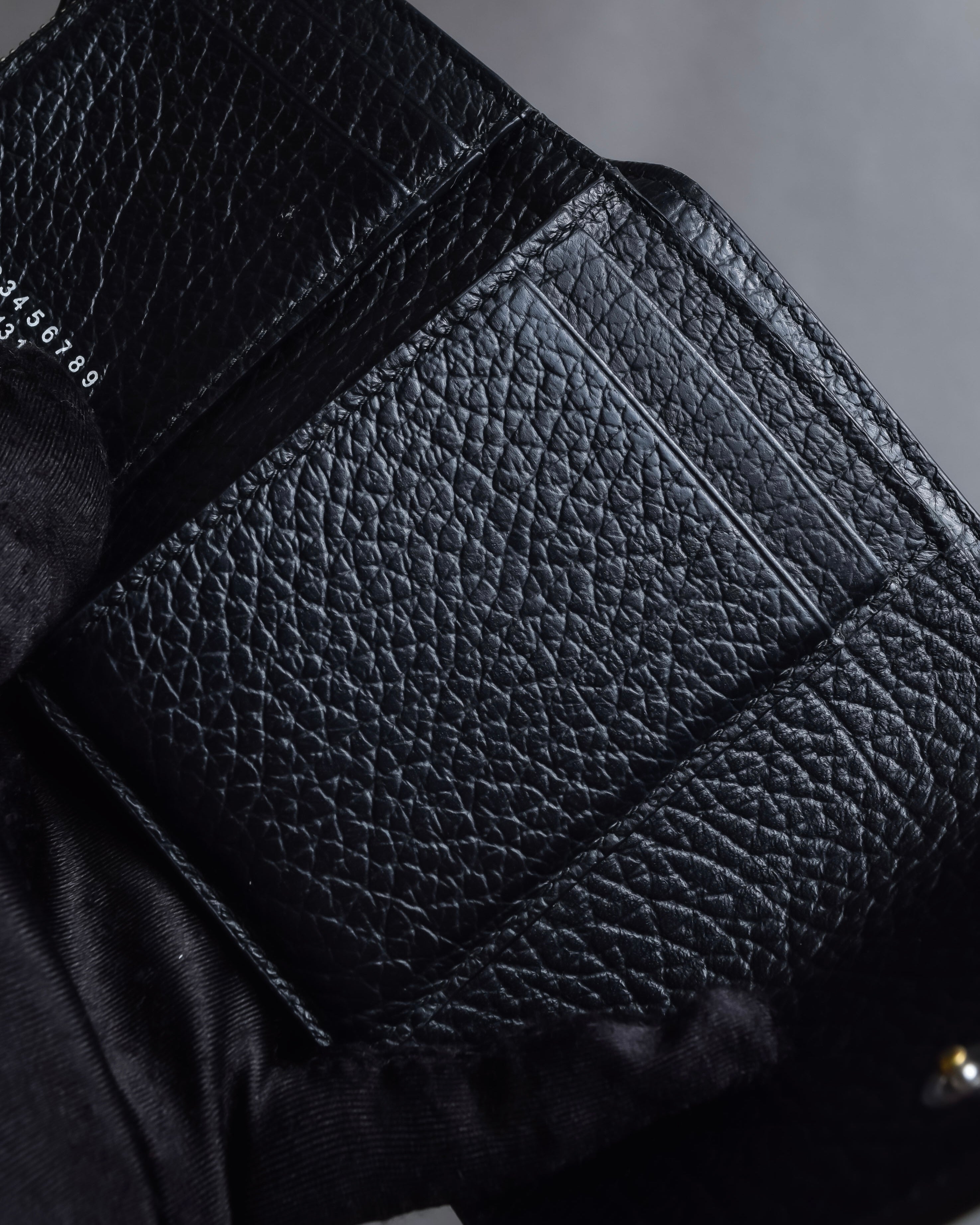 "MAISON MARGIELA" Grained leather envelope compact wallet