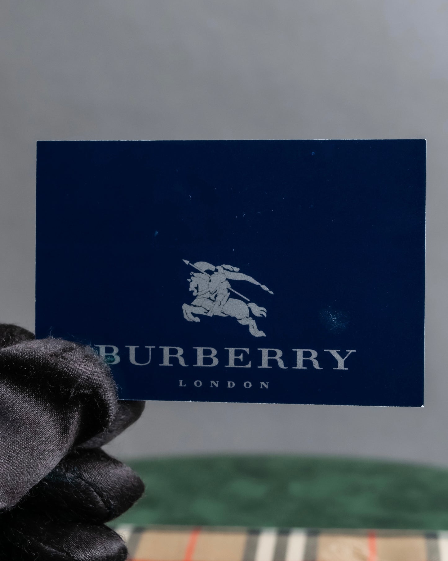 "BURBERRY" Nova check & horse riding knight pattern leather notebook cover