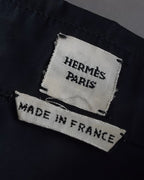 "HERMES" Gaultier period twisted sleeve cotton shirt