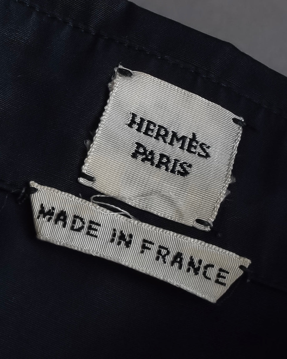 "HERMES" Gaultier period twisted sleeve cotton shirt