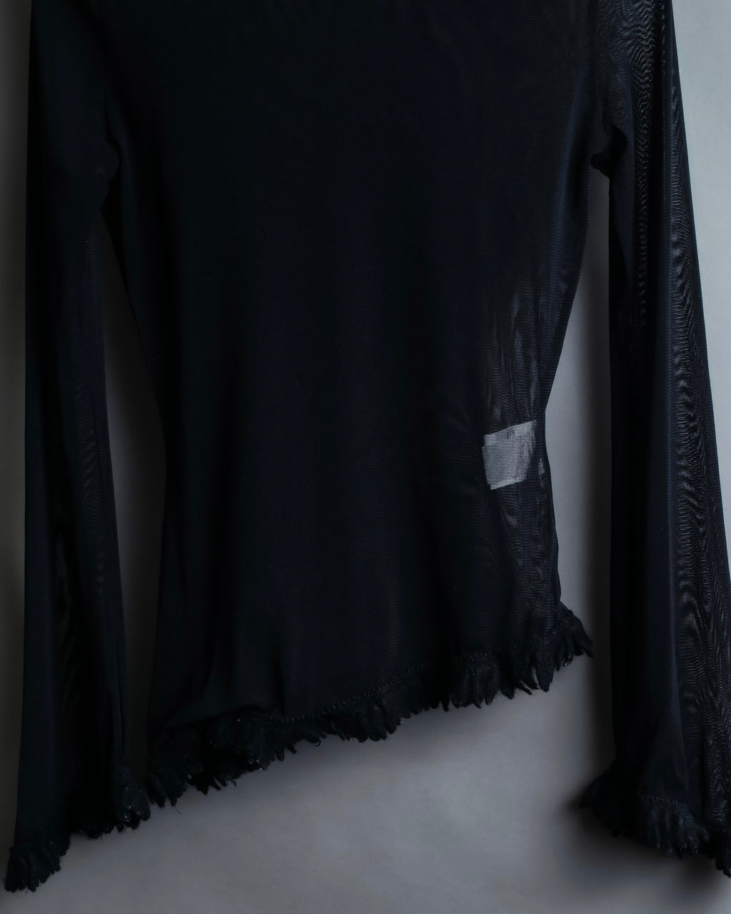 “Jean Paul Gautier” Fringe detailed  asymmetry shear top