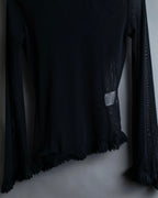 “Jean Paul Gautier” Fringe detailed  asymmetry shear top