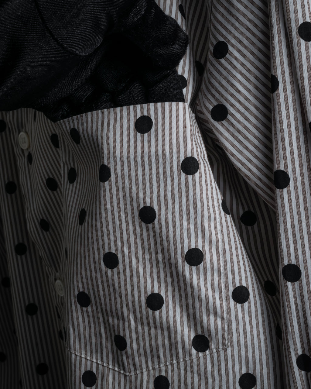 “COMME des GARÇONS HOMME DEUX” 17AW Polka dot stripe shirt