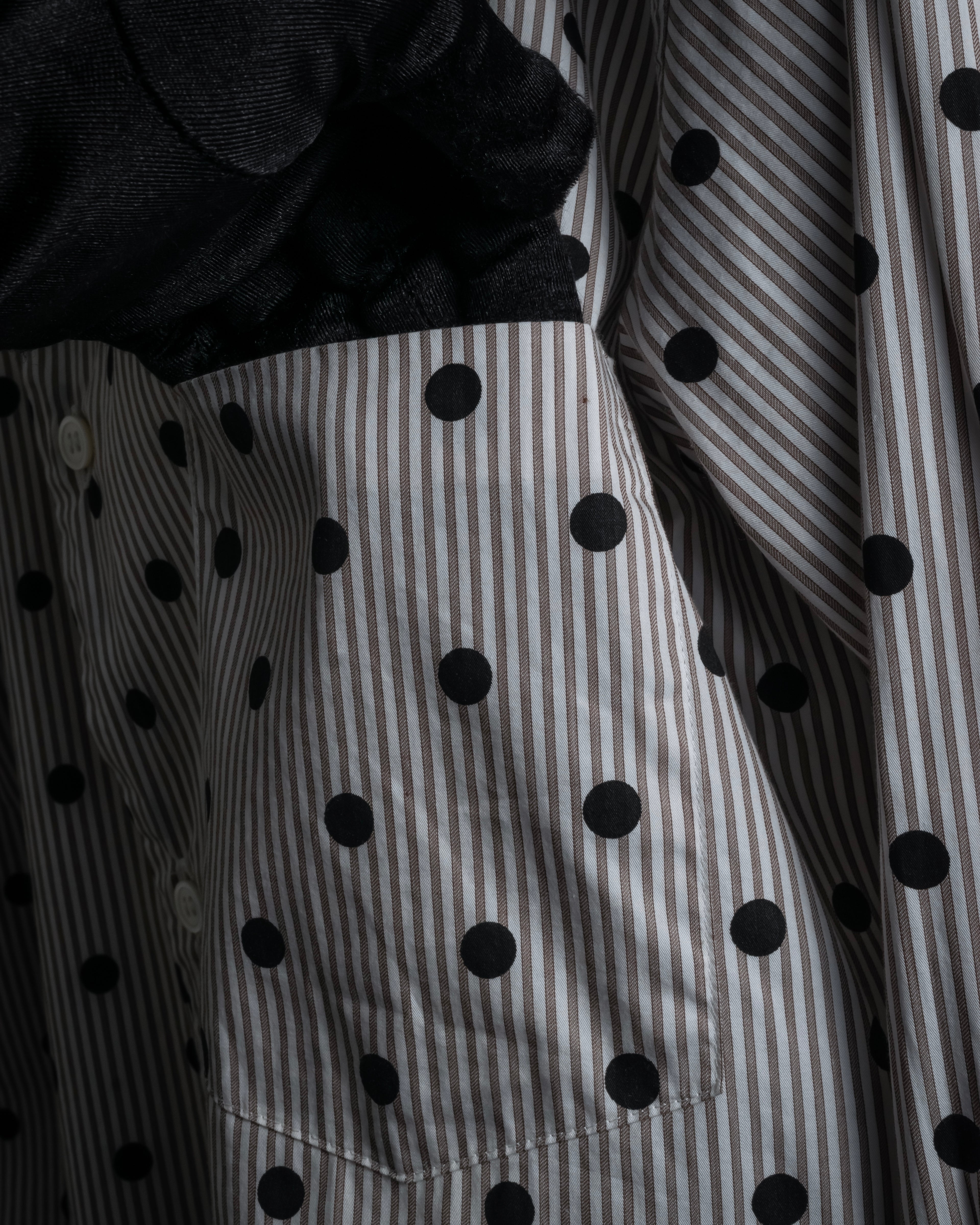 “COMME des GARÇONS HOMME DEUX” 17AW Polka dot stripe shirt