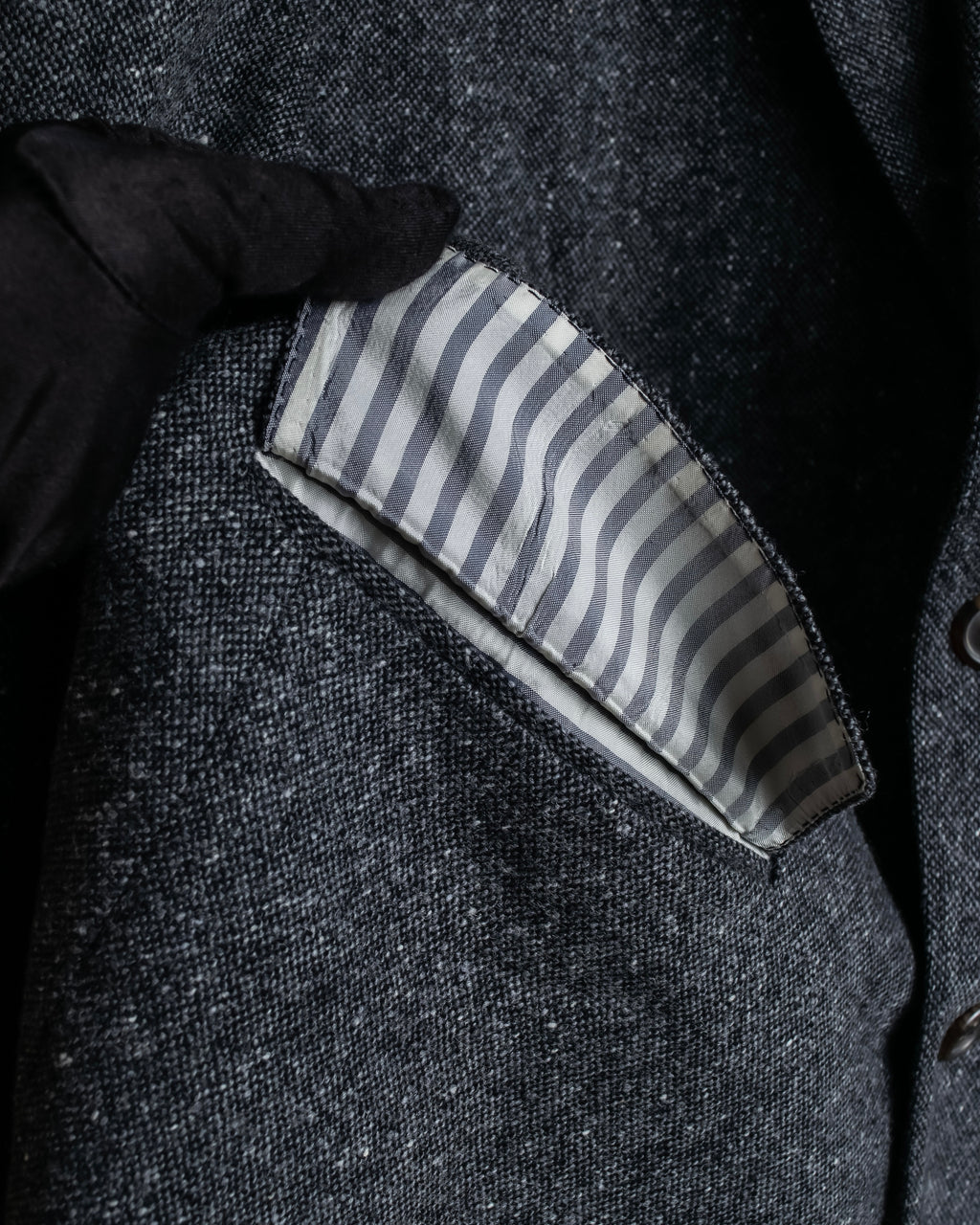 "THOM BROWNE" 3-button napped tweed tailored jacket