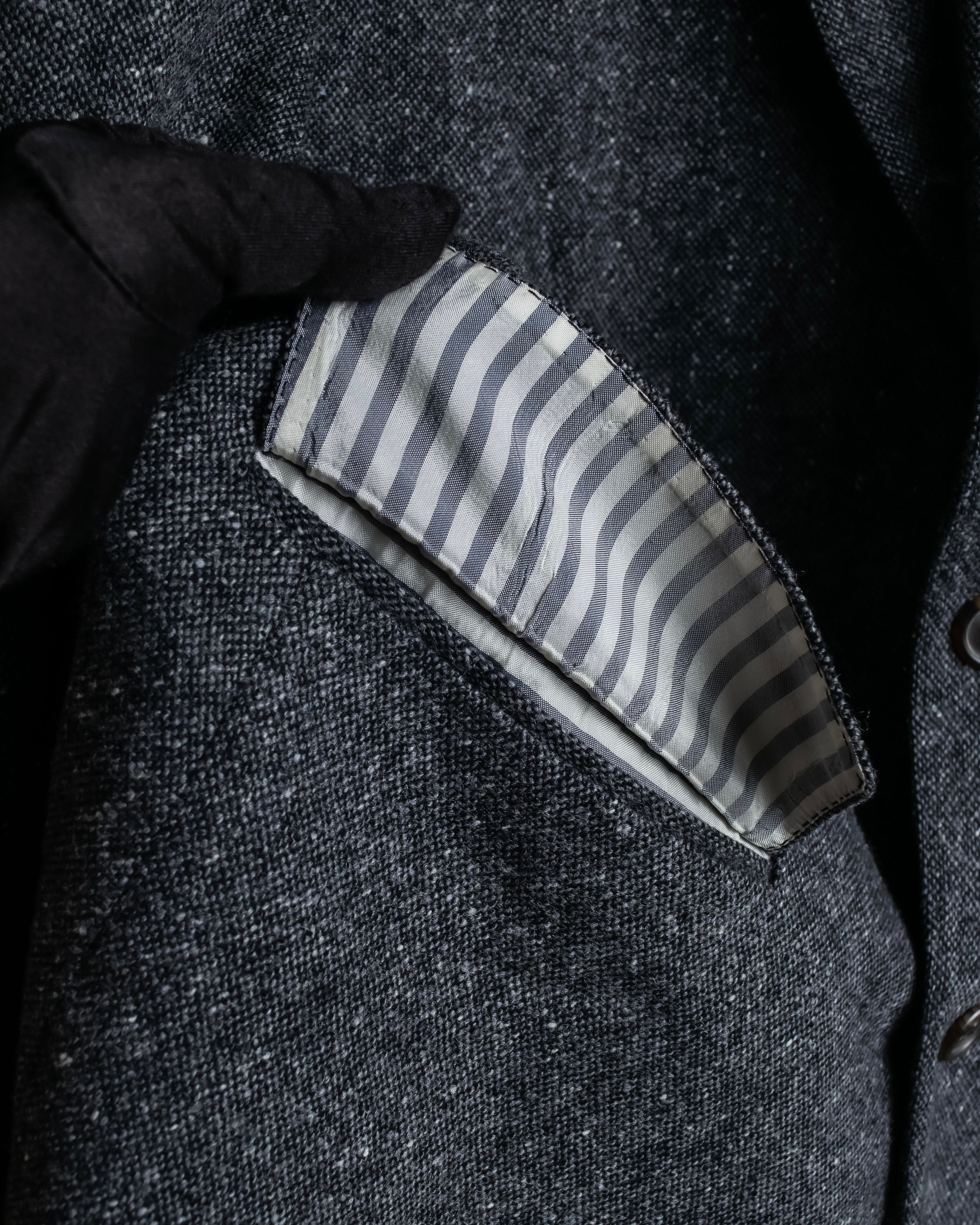 "THOM BROWNE" 3-button napped tweed tailored jacket