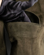 "Christian Dior" Nubuck leather oversized tailored jacket