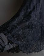 "LOUIS VUITTON" Tiered embroidered design flared skirt