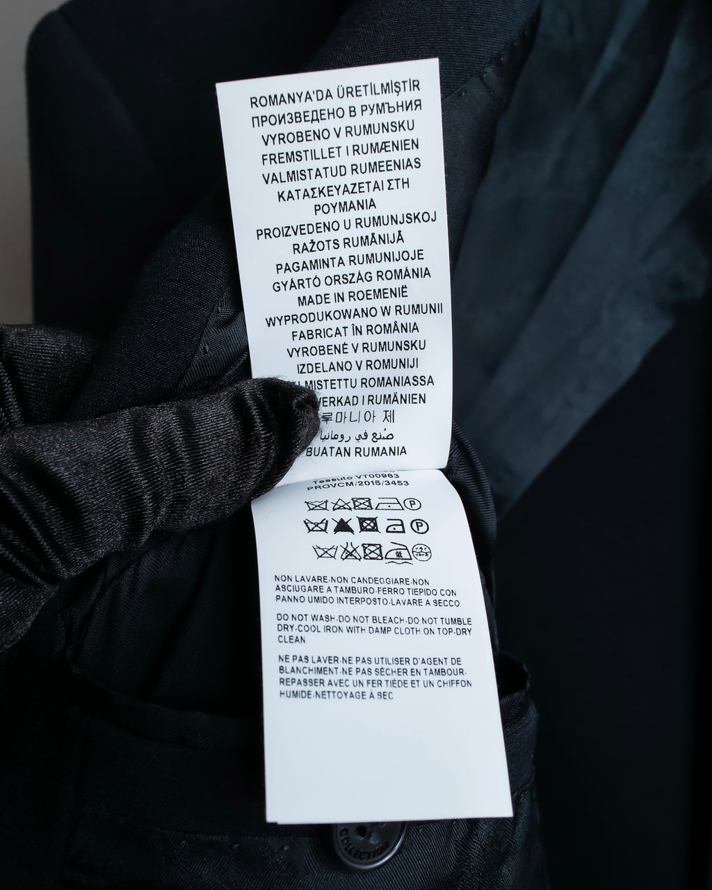 "VERSACE" Silver parts design vertical lapel tailored jacket