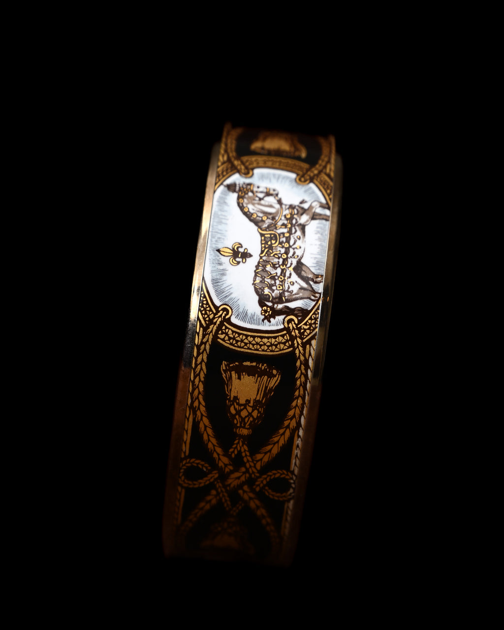 HERMES/ “Email cheval gm” Horse Designed Bangle
