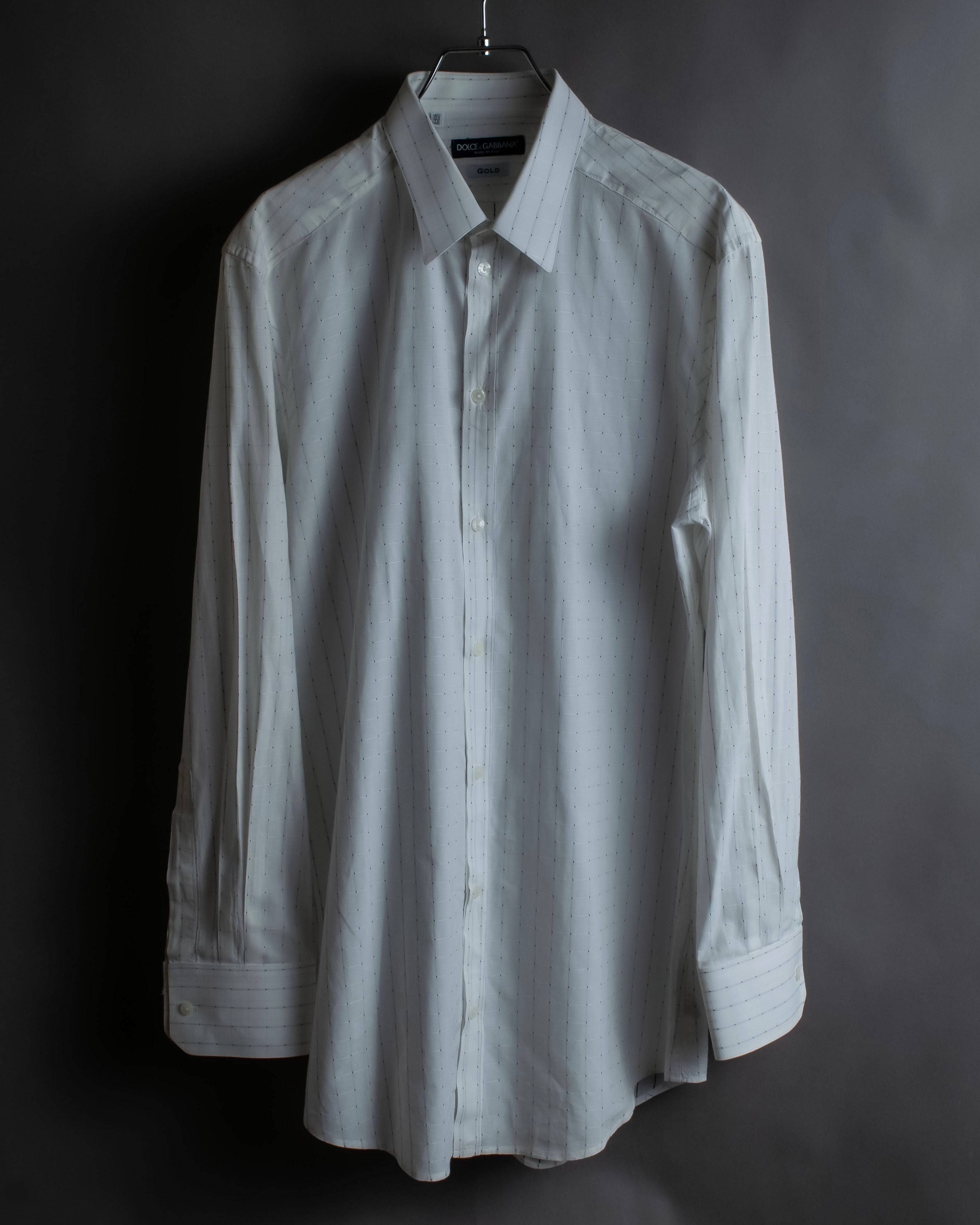 "Dolce & Gabbana" Grid stitch broadcloth shirt