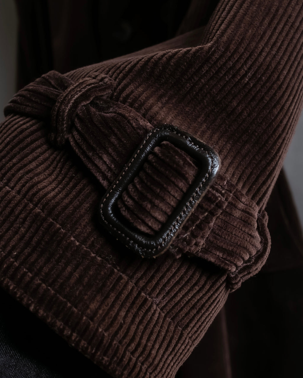 "Barbour" Wide ribbed corduroy maxi-length trench coat