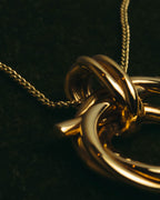 “Ferragamo” 90’s-00’s Interlocking ring pendant necklace