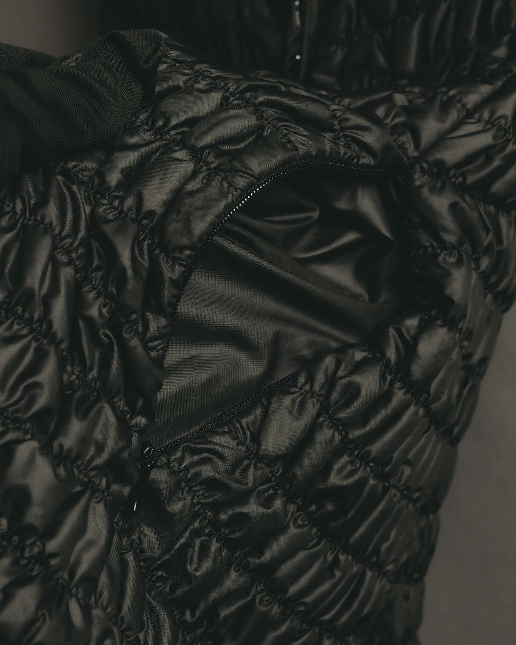 "ARMANI COLLEZIONI" 00's-10's Sculptural ruched zip-up jacket