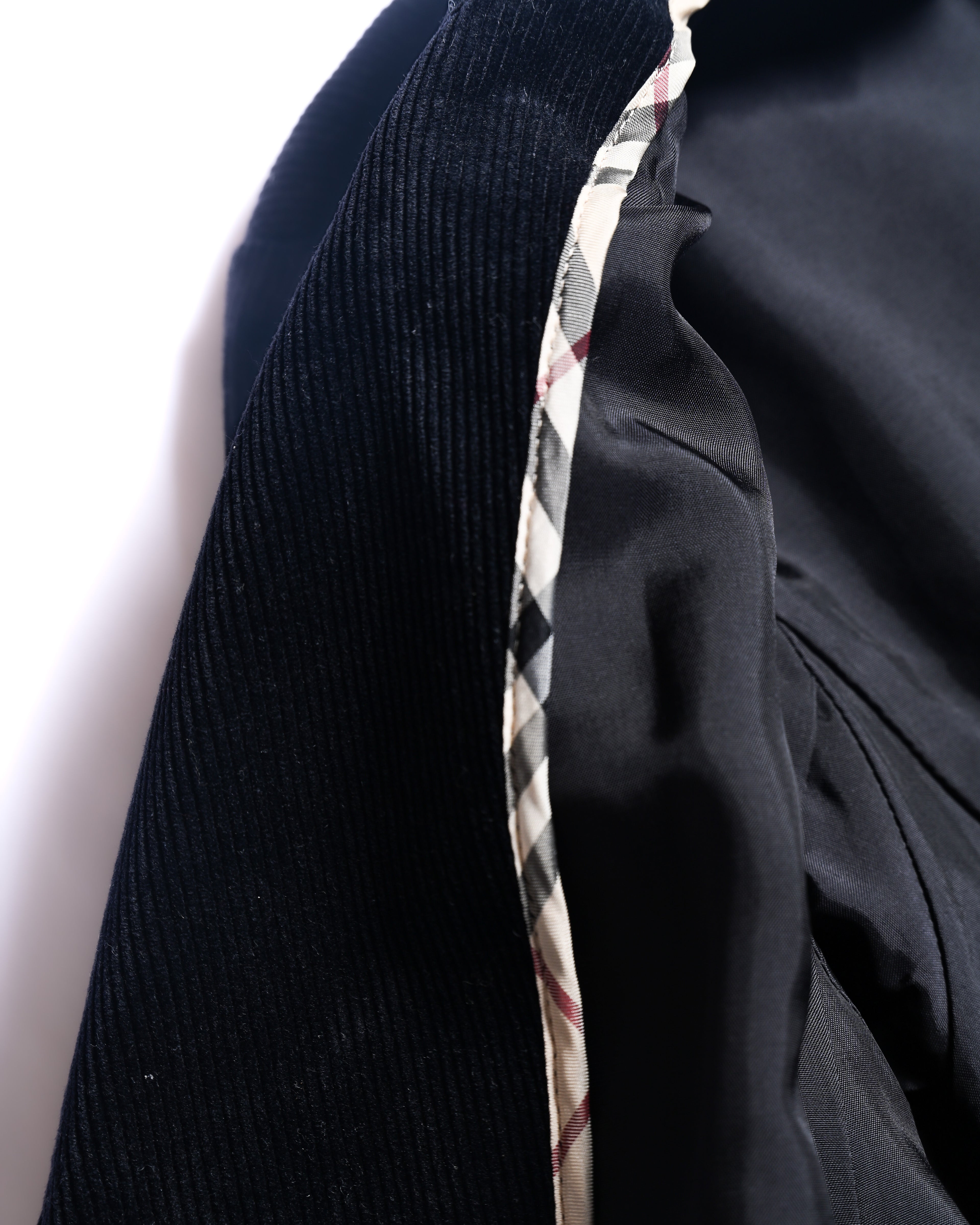 BURBERRY/ Slim Fit Single Breasted Corduroy Set Up Black