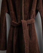 "Max Mara" Alpaca wool belted stand collar long coat