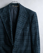 "DOLCE &amp; GABBANA" Checkered velvet tailored jacket