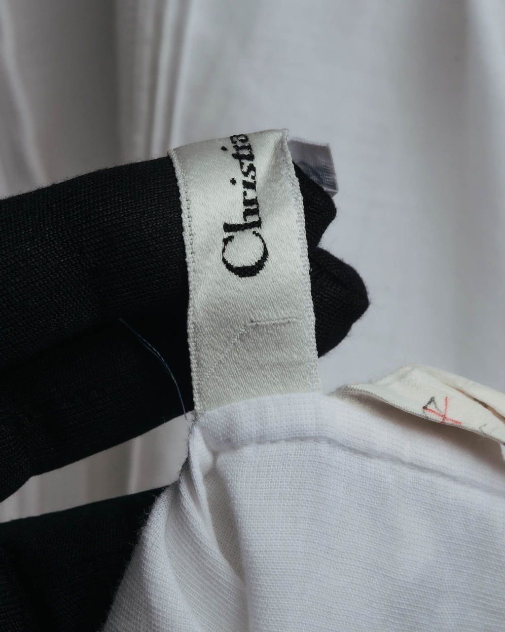 -SPECIAL- “Christian Dior” 90’s-00’s pleated bib dress shirt