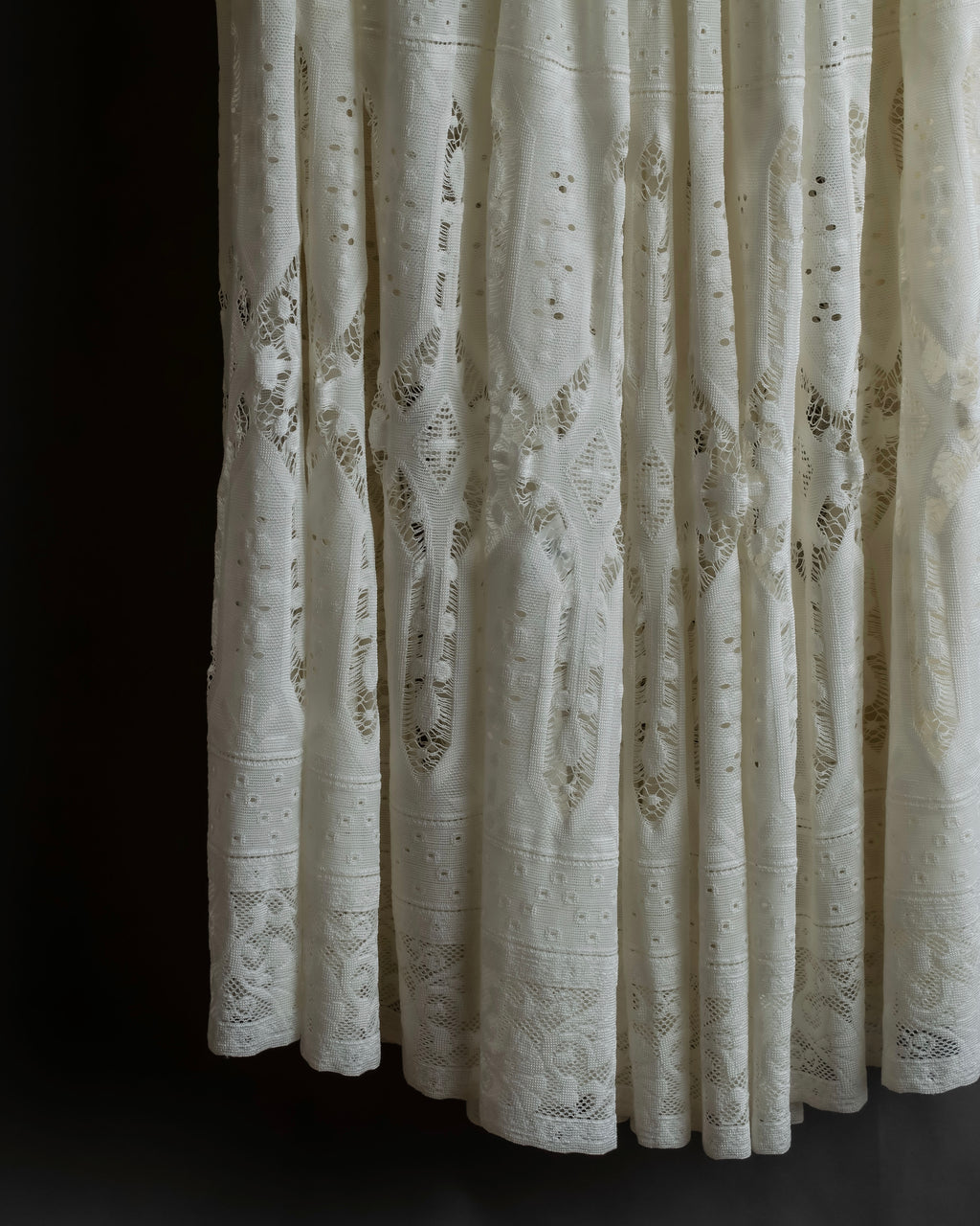 "YOHJI YAMAMOTO" 1992SS eyelet cutwork lace design long skirt