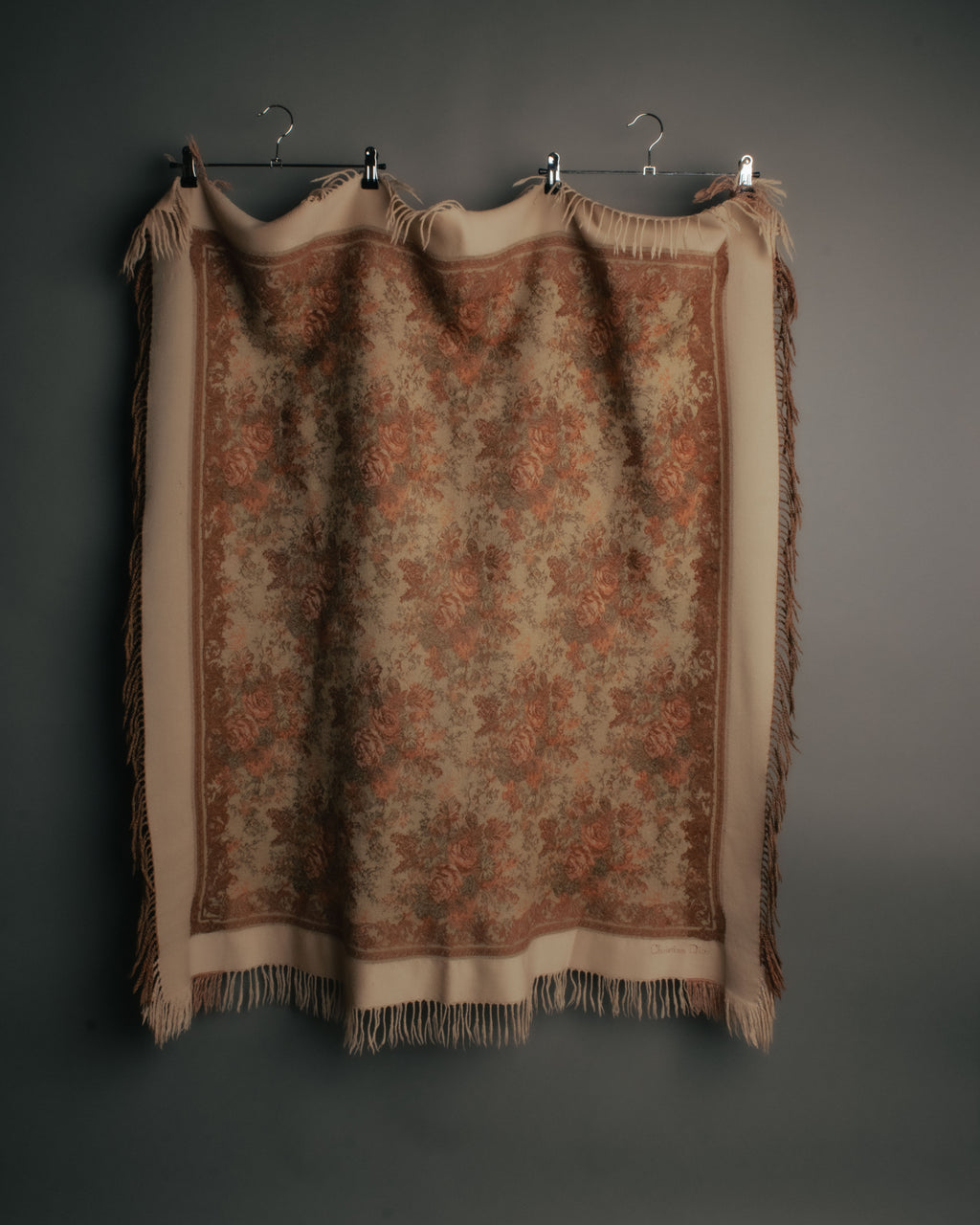 “Christian Dior“ 80’s-90’s Floral jacquard fringed stole